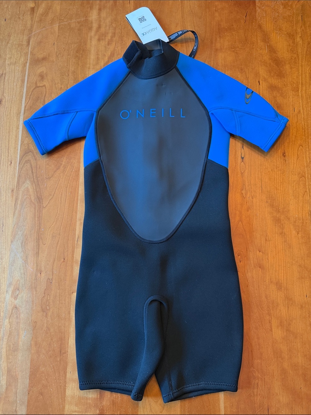 O'Neill Kids Short Sleeve Wetsuit in Black & Blue